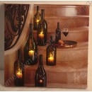 Картина с LED подсветкой: вино и свечи на лестнице
